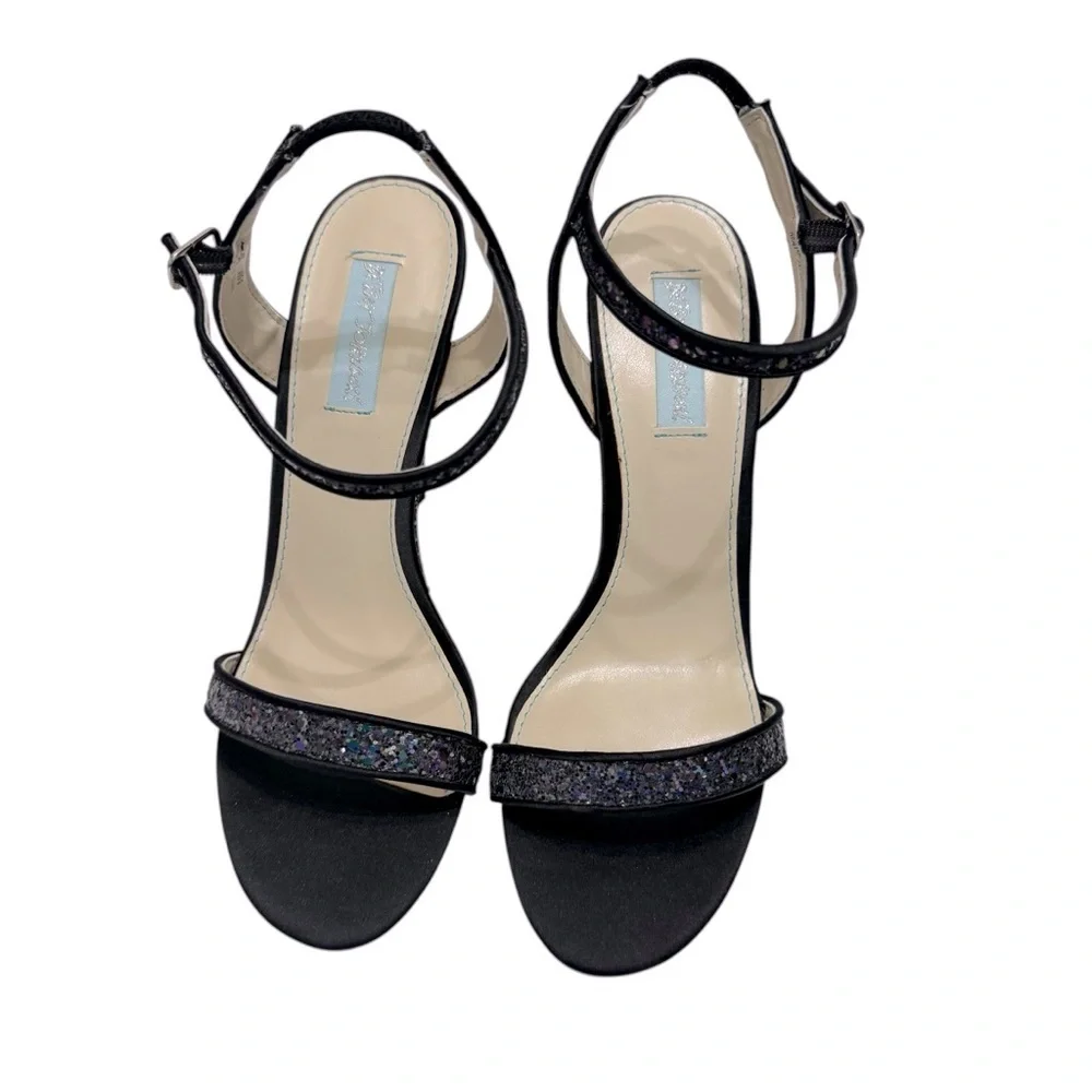 Betsey Johnson Darci Glitter‎ Wedge Sandals Sz 8.5